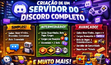 Criação de Servidor do DISCORD completo!