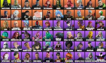 CONTA FORTNITE SKINS RARAS E FULL - 241 SKINS | She-Venom, BackLash, Grimey, Era