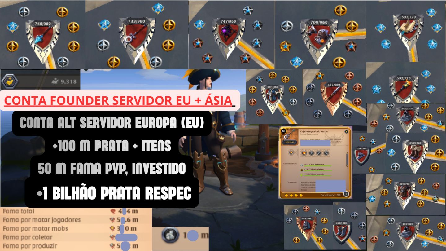 Conta excluiva e unica, skins raras, spec, fama, prata