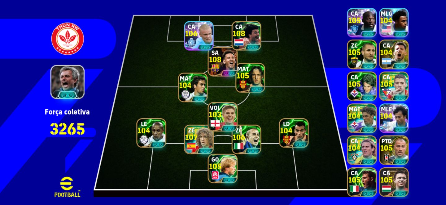 CONTA eFOOTBALL MOBILE À VENDA | TIME FORTE JOGADORES LENDÁRIOS