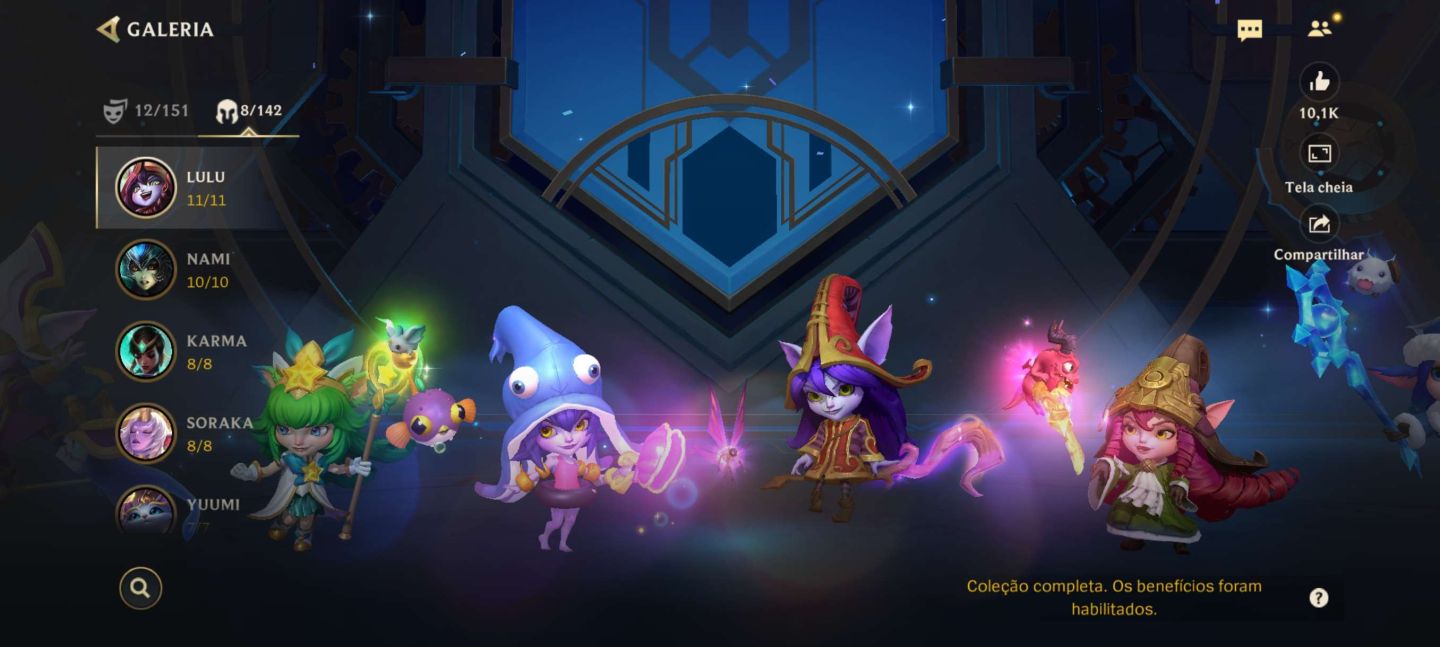Conta wild rift 278 skins main sup
