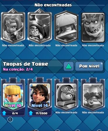 CONTA CLASH ROYALE PARADA 8583 TROFEUS 119/123 CARTAS