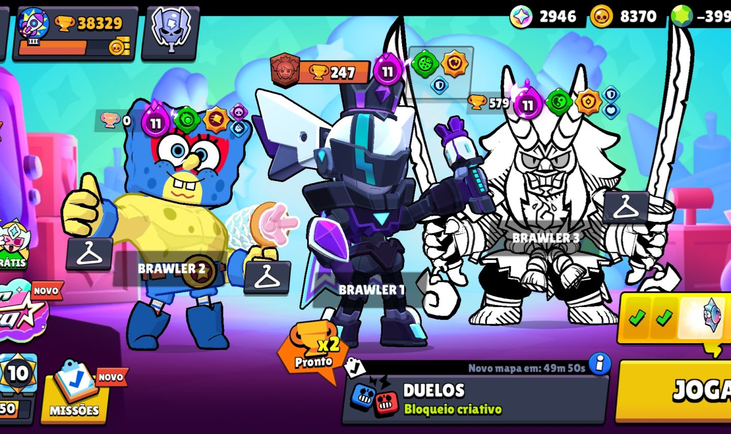 PROMO POR 1 SEMANA!! 87 BRAWLERS (37 LVL 11 / 34 HYPER) E SKINS RARAS!!