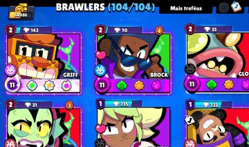 Conta brawl 374 skins,60 k de troféus,skins Godzilla,Bob sponjas,etc ++