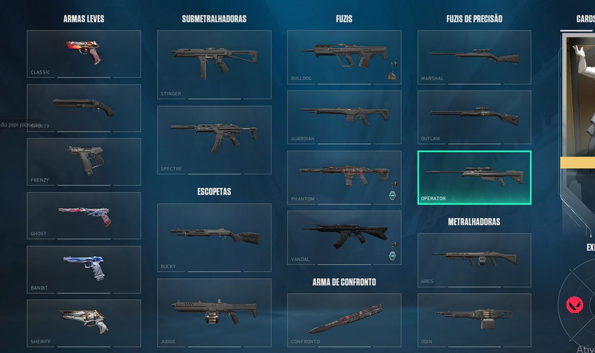 CONTA VALORANT PLAT 1 VARIAS SKINS BOAS