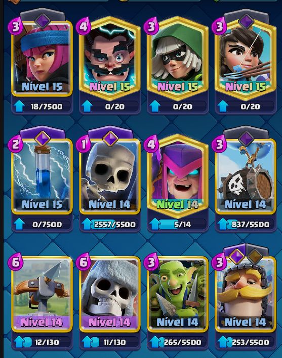 CONTA CLASH ROYALE COMPETITIVA E CARTAS BEM UPADAS!!