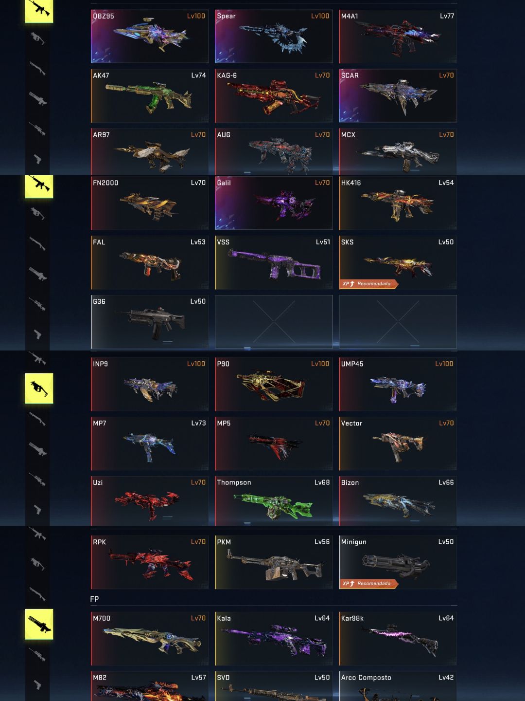 CONTA BLOOD STRIKE COM VÁRIAS SKINS ETERNA E EVO