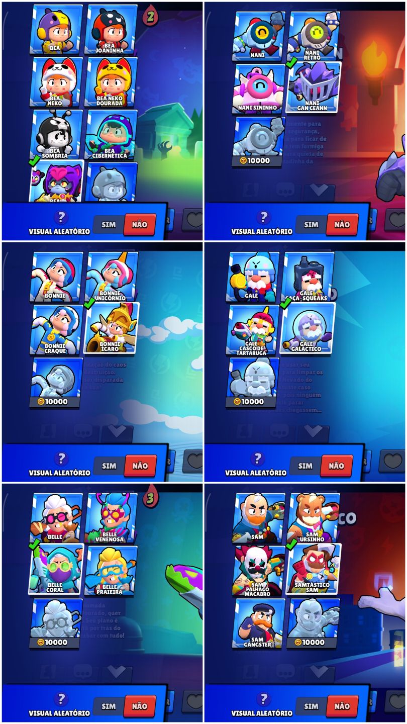Conta de brawl stars 80 mil troféus, skins raras+ conta antiga barata