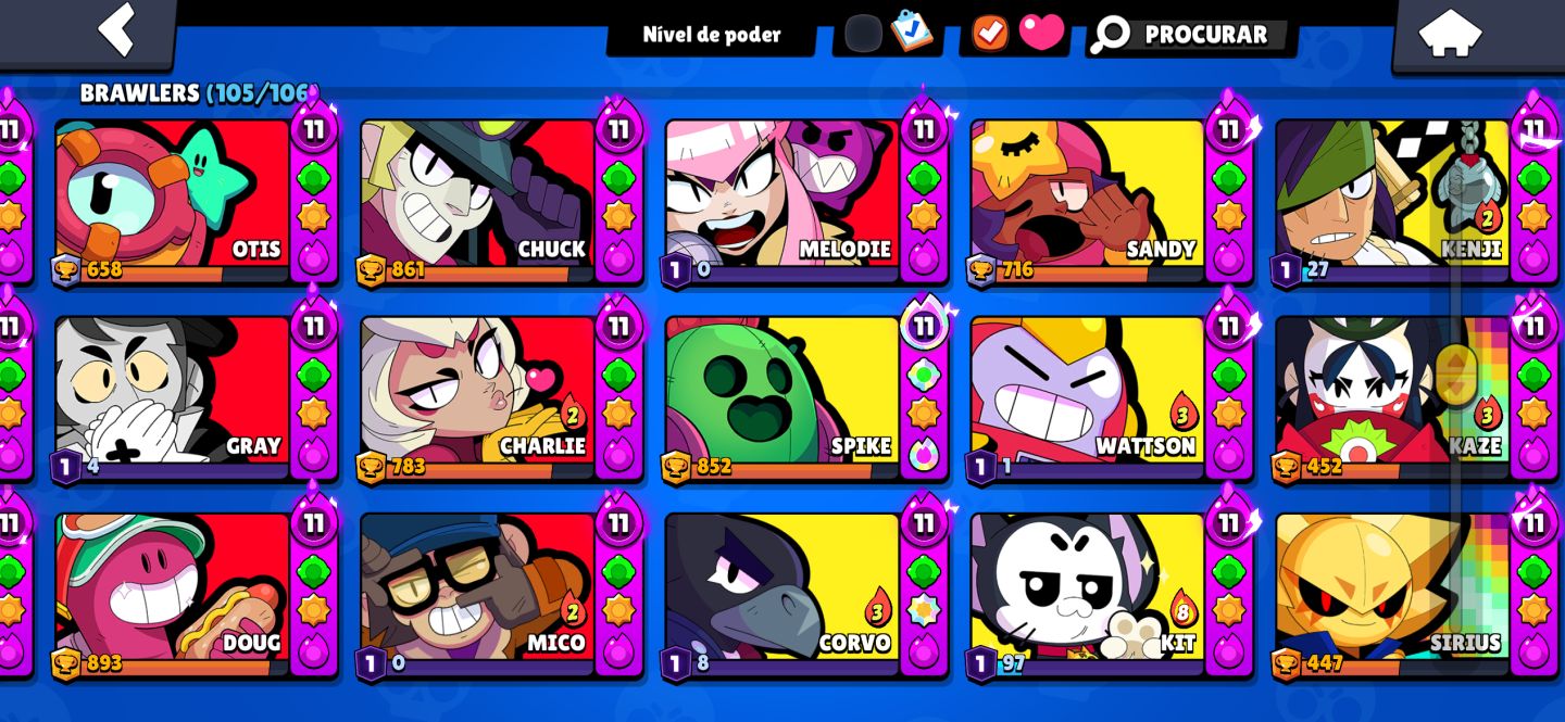 Conta de brawl stars 74000 troféus e de brinde uma conta de clash roye muito boa