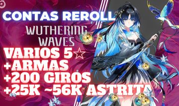 CONTAS WUTHERING WAVES| VARIOS 5 ESTRELAS LIMITADOS, ARMAS E MUITO GIROS