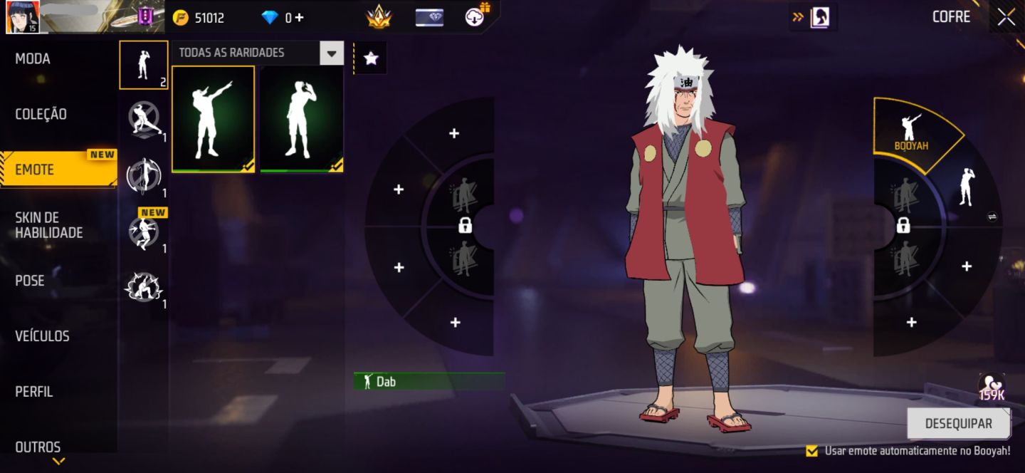CONTA FREE FIRE COM CONJUNTO JIRAIYA | XM8 TERRA DOS SONHOS | UMP BOOYAH