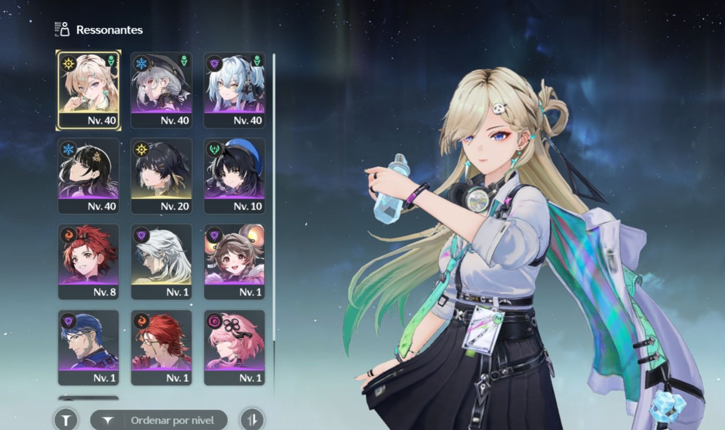 Conta NA com Lynae e Calcharo+ Servidor EU com Sui Sui