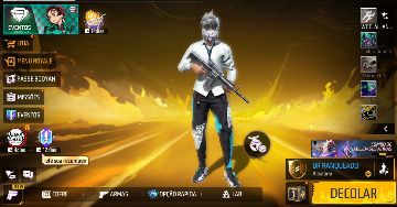 Conta free fire muito gemada