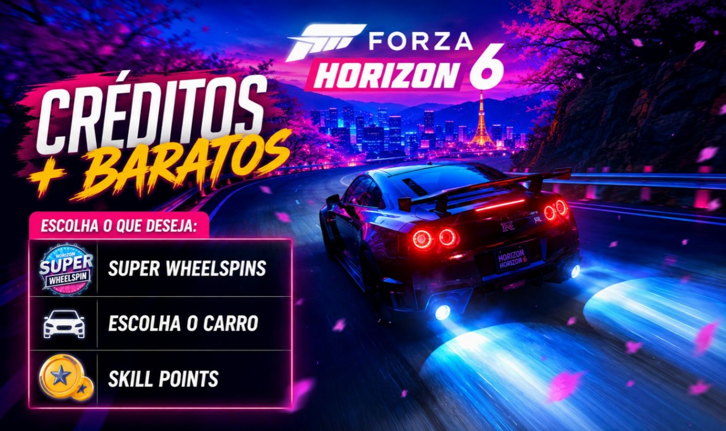 FORZA HORIZON 5 E 6 | CRÉDITOS BARATOS + CARROS + SUPER WHEELS | ENTREGA RÁPIDA