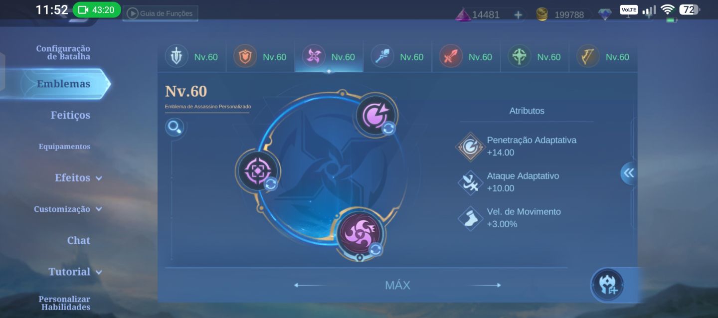 Conta Mlbb 279 skins, 5 skins kof 1 legend