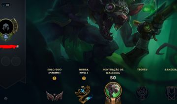 Conta de LoL nível 30 Ferro 1