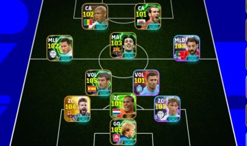 Conta de Efootbol +3180 com jogadores épicos e showtimes