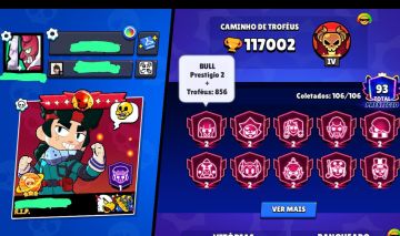 Conta de Brawl Stars 117k! Leia a descrição.