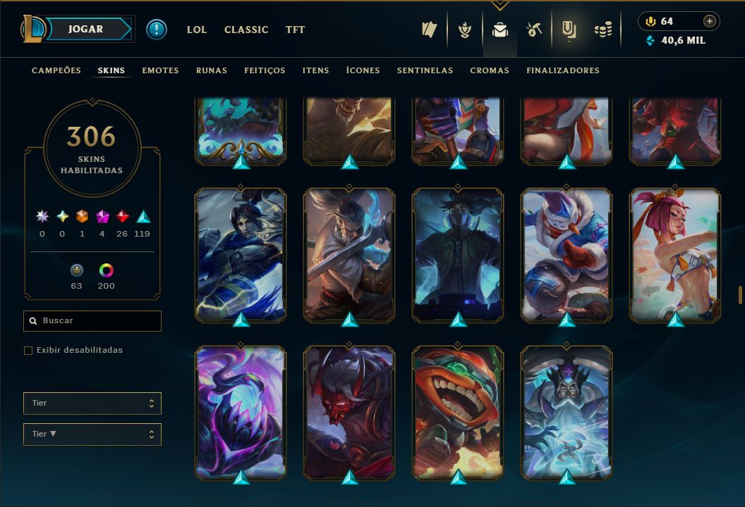 SKIN SETT FLORESCER ESPIRITUAL + [CONTA COM 300 SKINS HABILITADAS] + TROCA NICK