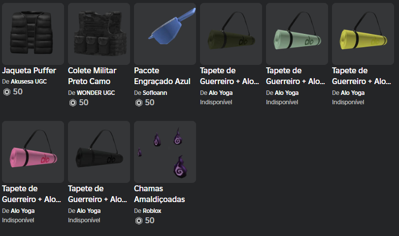 ROBLOX COM VARIOS ITENS EM JOGOS DIFERENTES E CAMISA DE 17K+