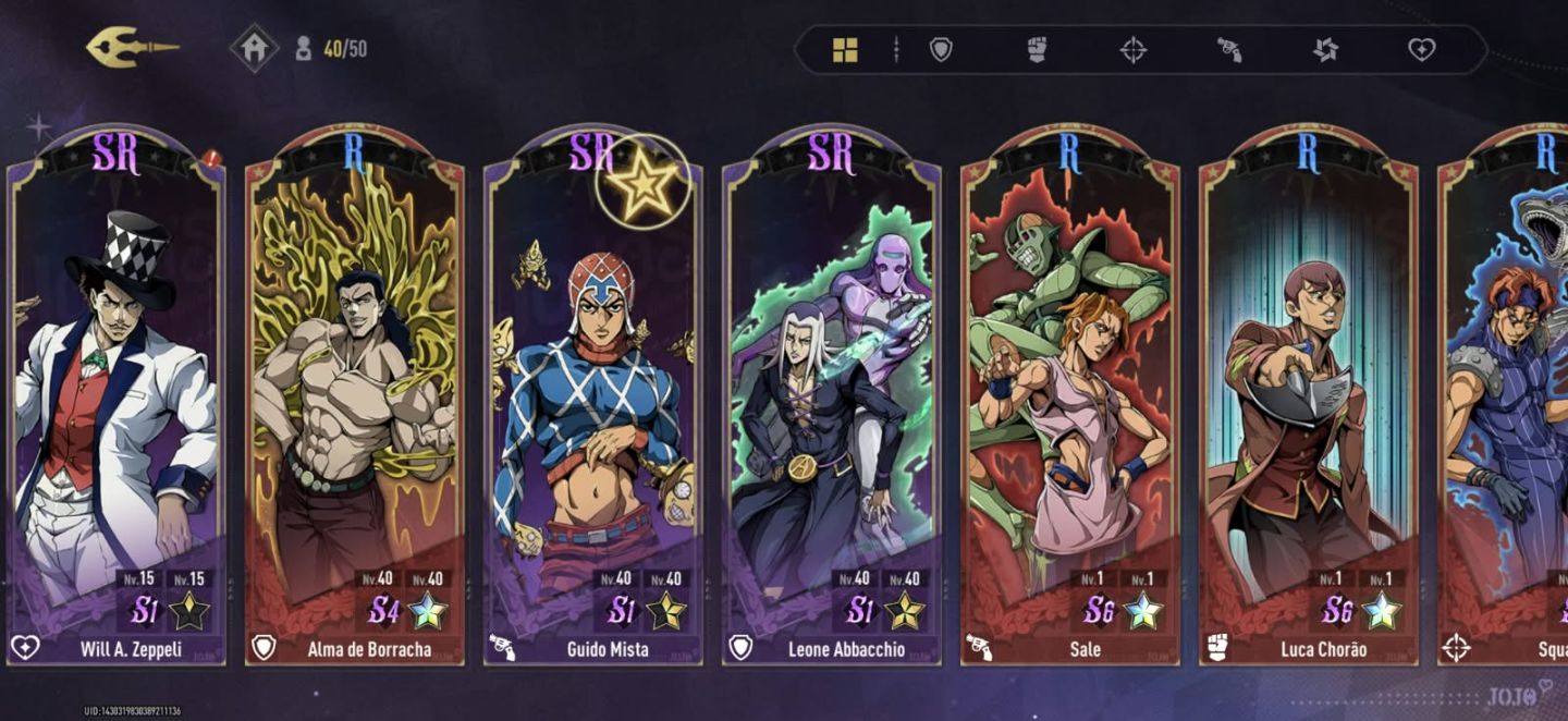 CONTA DE JOJO'S BIZARRE ADVENTURES GS