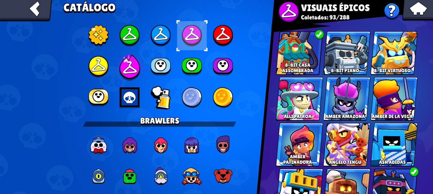 Conta de brawl stars com mais de 44k de troféus, conta antiga com muitas skins