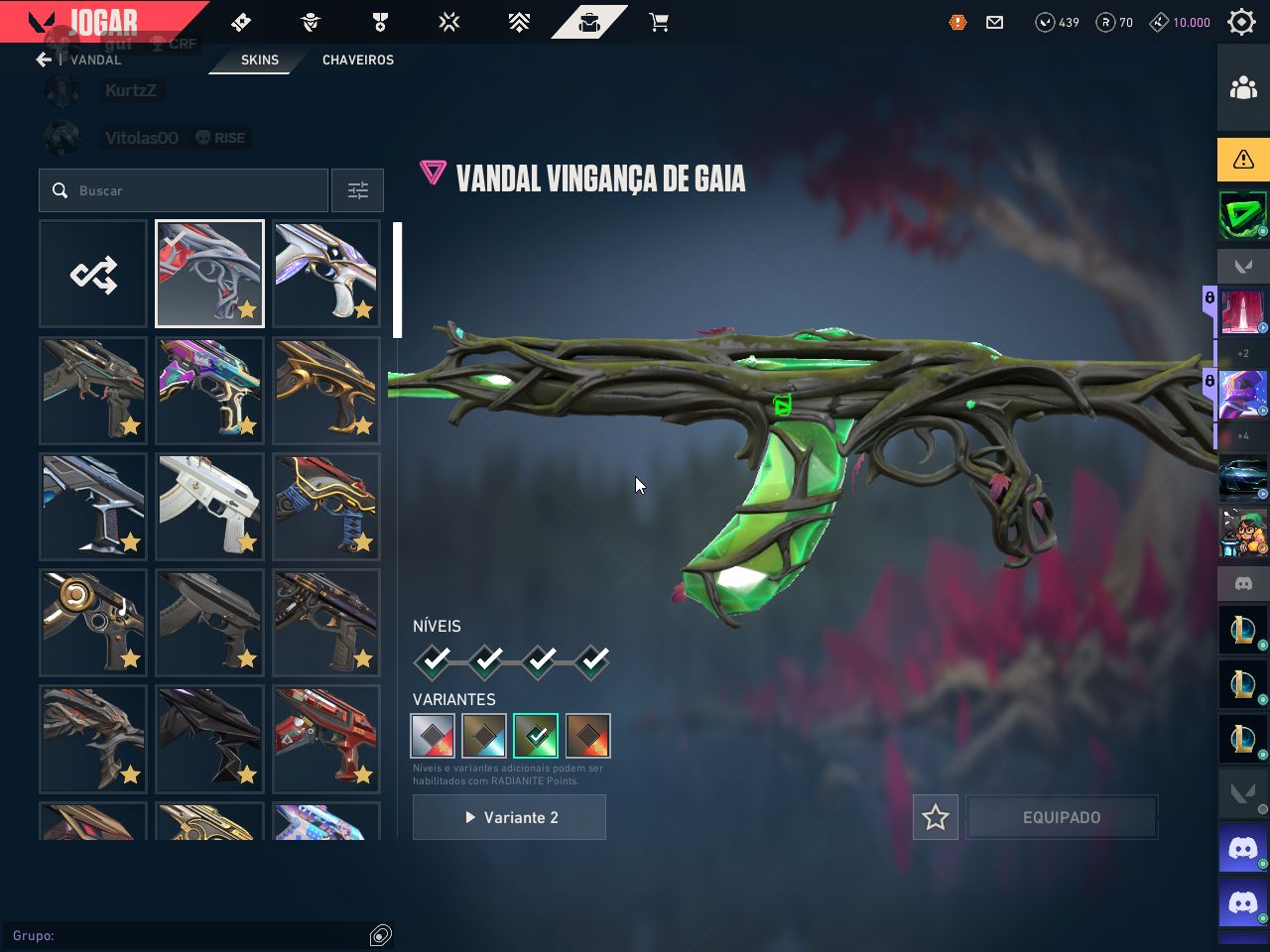 Conta VALORANT 3k gasto (skins e bundle)