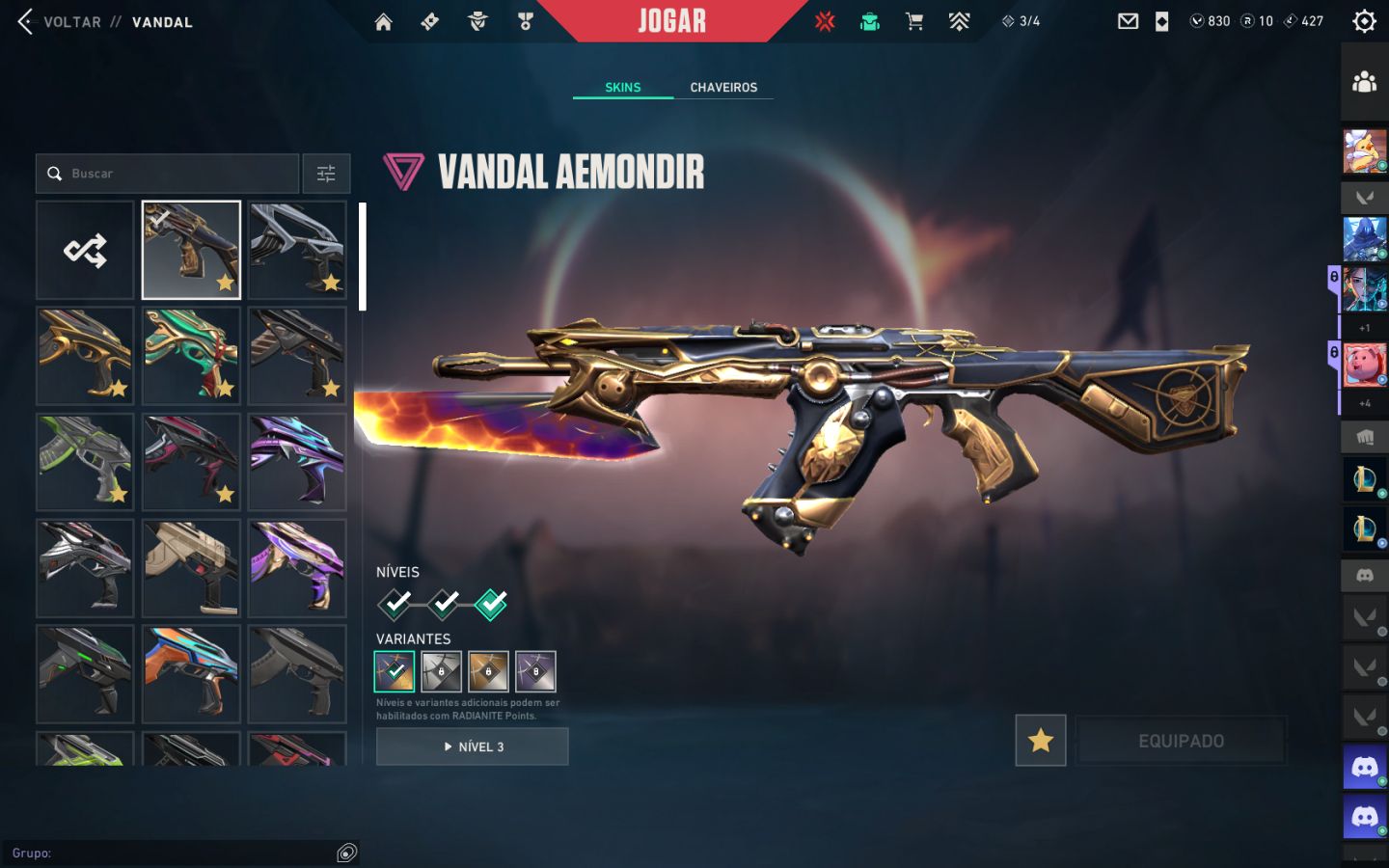 Conta valorant com 3400 reais gastos!!!