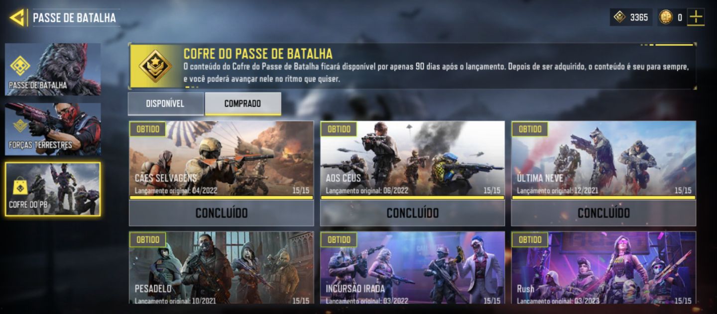CONTA CALL OF DUTY MOBILE | 5 MÍTICAS + 16 LENDÁRIAS + 23 PATENTES LENDÁRIAS