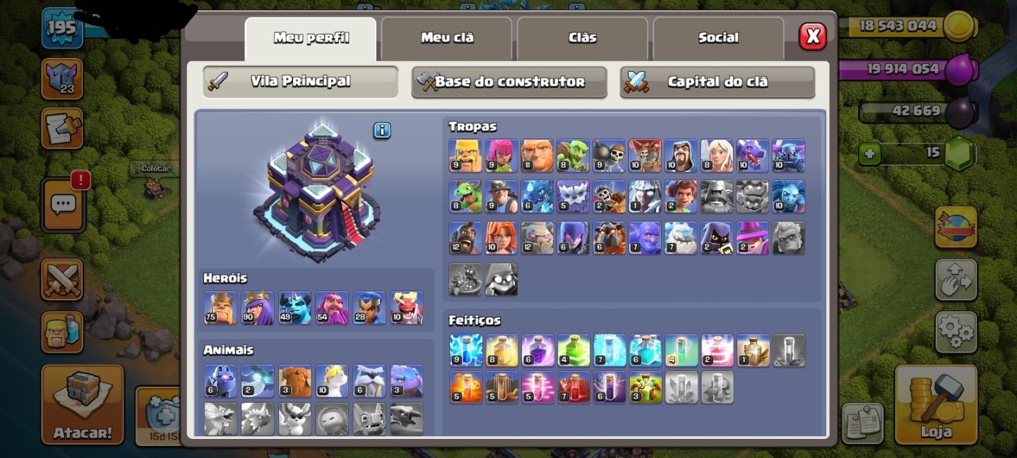 Conta clash of clans cv 15 único dono desde 2014