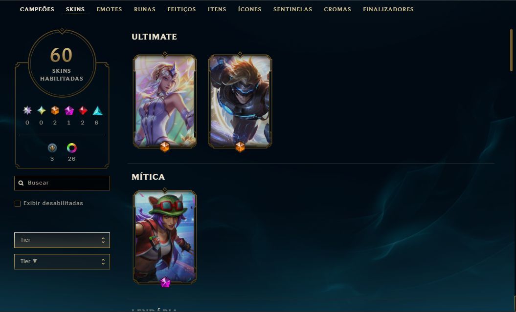 Contas de lol mestre+