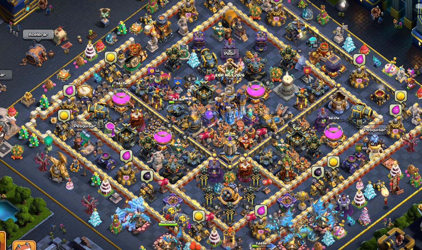 Conta de Clash of Clans cv 18 bem upado