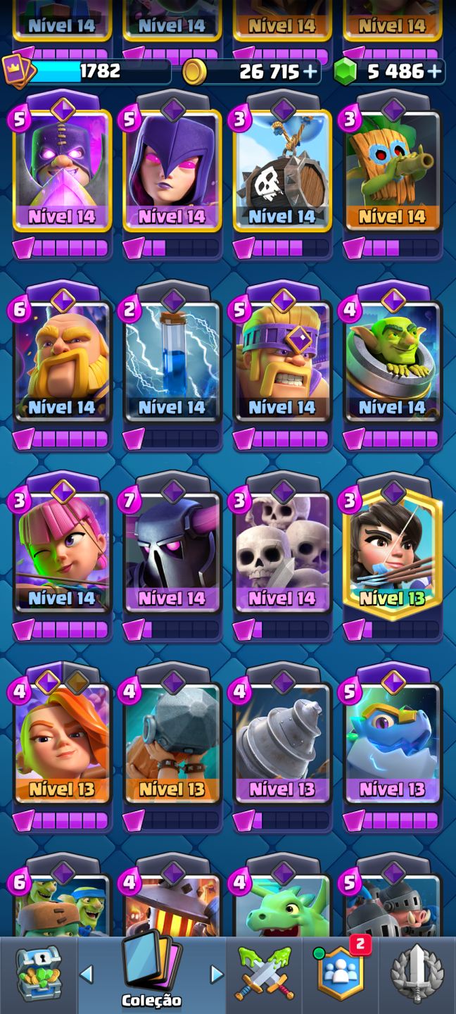 1782 COLEÇÃO | 21 EVO | 5486 GEMAS | 10832 | 91 EMOTES