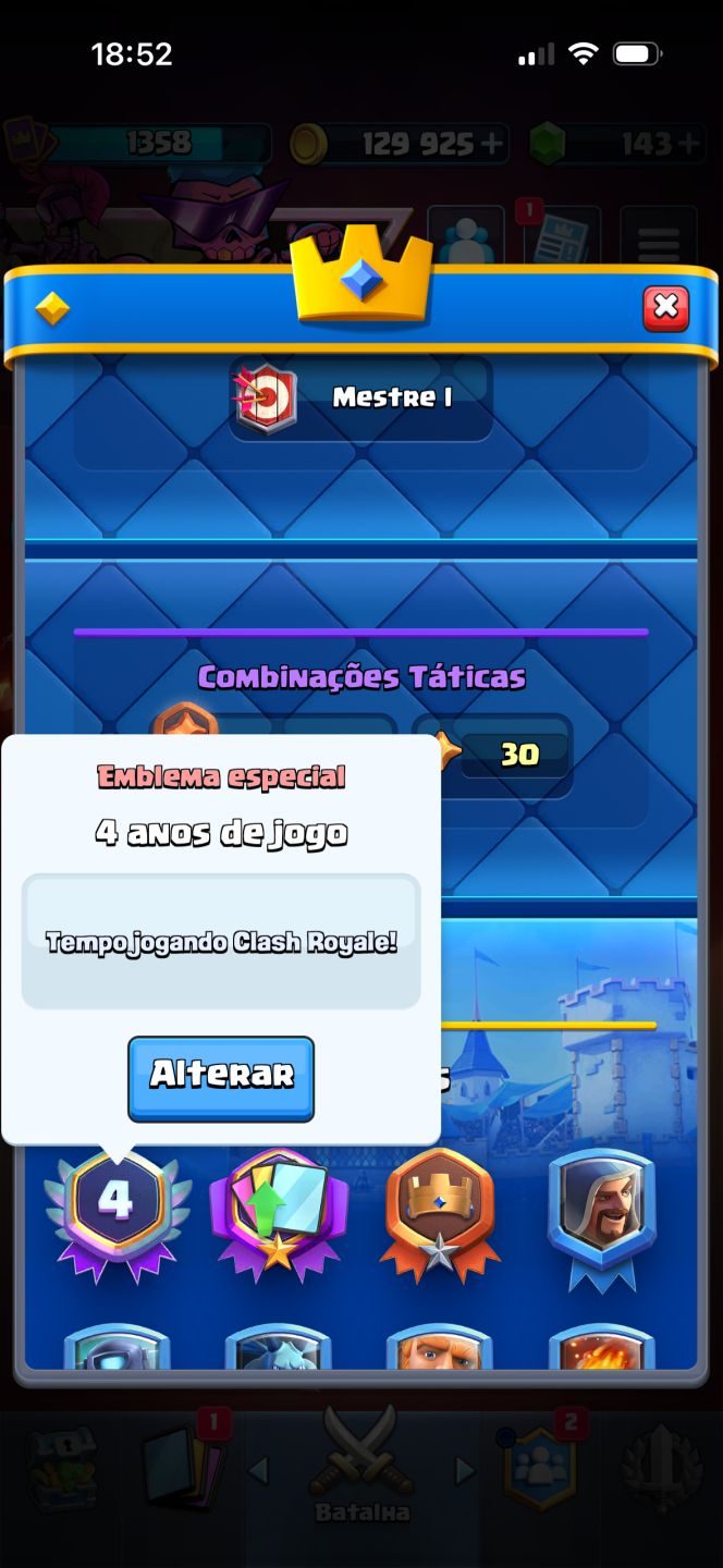 Conta de Clash Royale upada com 4 anos