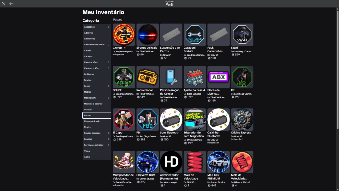 Conta roblox up em : Voleyboll legends, ghost driver, grau sp e muito mais