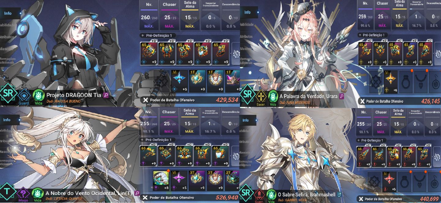 Conta Grand Chase Mobile com Vários Trajes