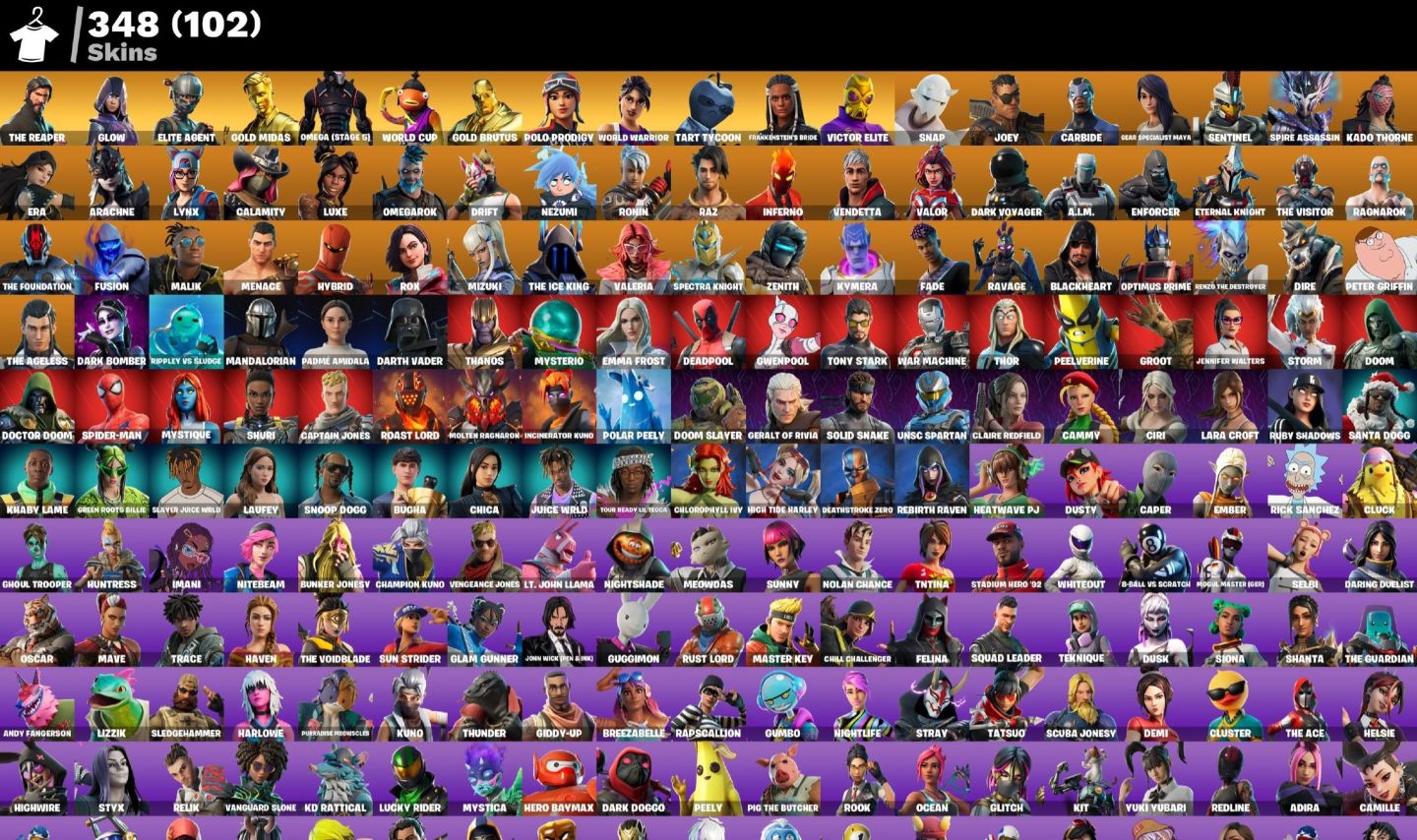 CONTA DE FORTNITE 350 SKINS TRYHARD | POLO PRODIGY | GLOW | WORLD CUP | MAKO