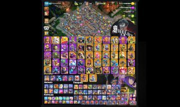 Contas de Clash of clans CV 13, 14, 15, 16, 17, 18 Com Várias Skins e Paisagens.