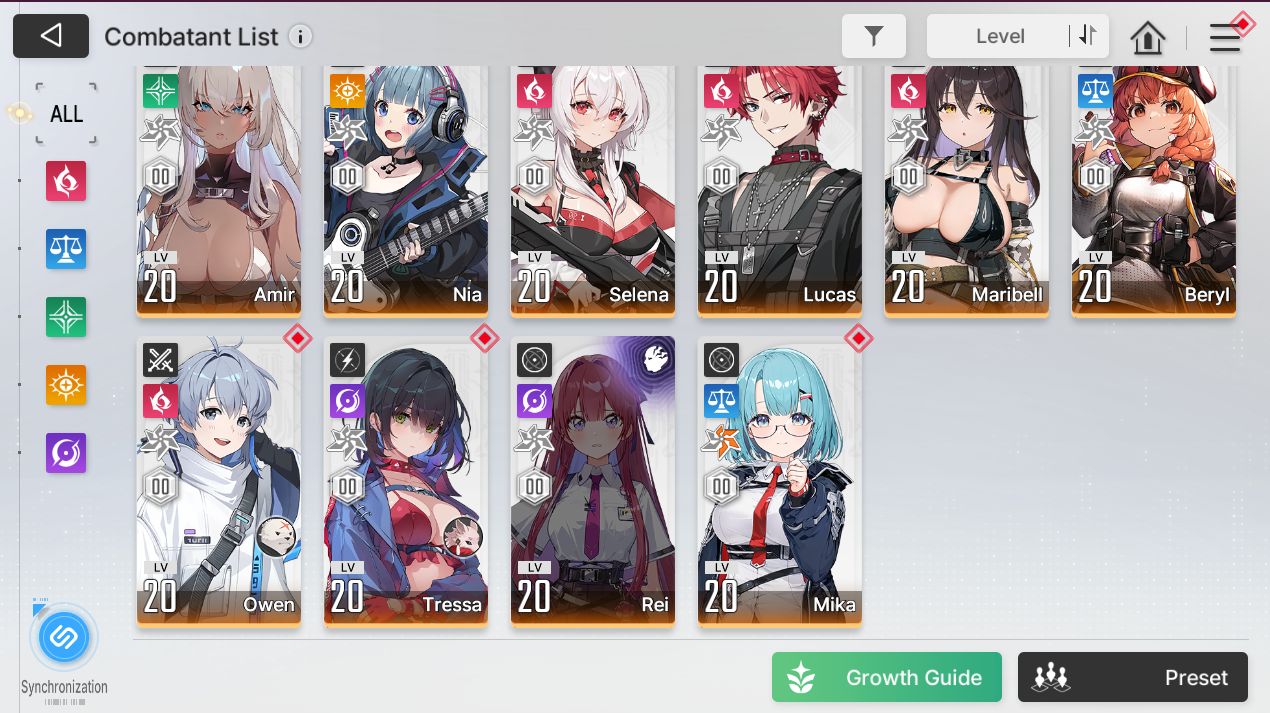 CHAOS ZERO NIGHTMARE CZN | LVL 53 | (ARABELLA, NINE , FEI, NARJA) SELETOR STARTE