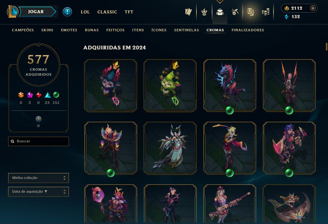 Conta Lol de 2015 / 836 Skins / Nivel 664 / 649 Icones