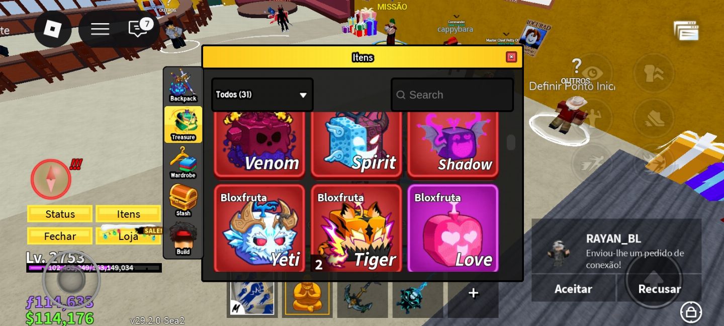 CONTROL / ESPIRIT / YETI / TIGER] BLOX FRUITS - FRUTAS FISICAS!