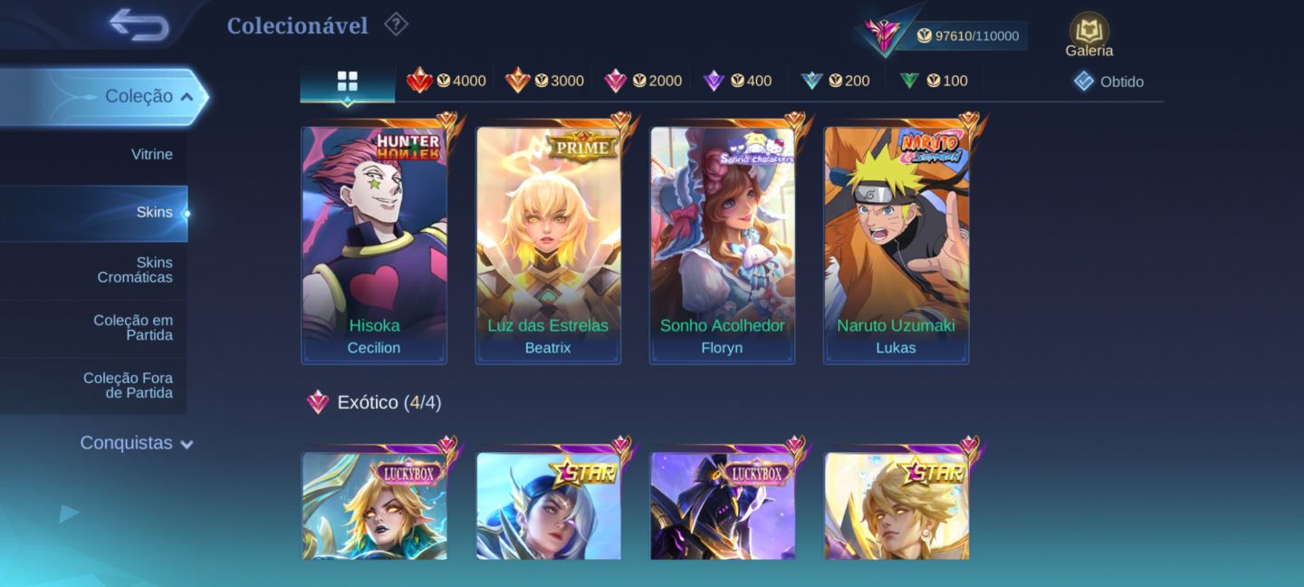 CONTA MOBILE LEGENDS GEMADA COLAB ANIMES