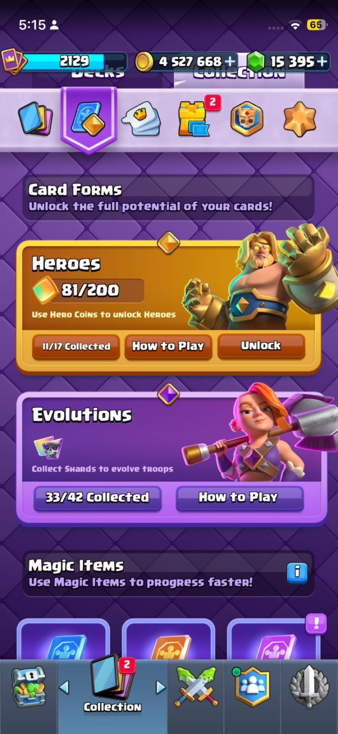CONTA TOP Clash Royale (+10 anos de jogo e vários itens raros)