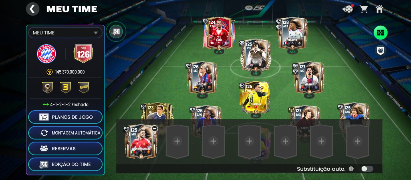 Conta FIFA mobile, GR 126 top