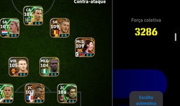 Conta de efoottebol que bate até 3286 de over