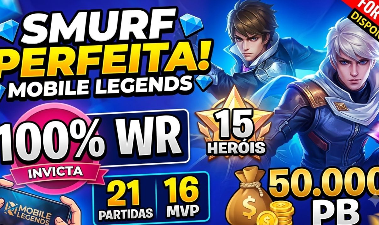 SMURF PERFEITA MLBB | 60K PB +PRONTA PRA RANK