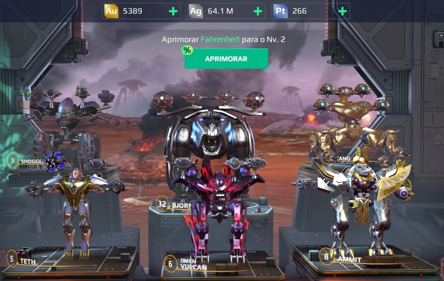 Conta war robots inicial