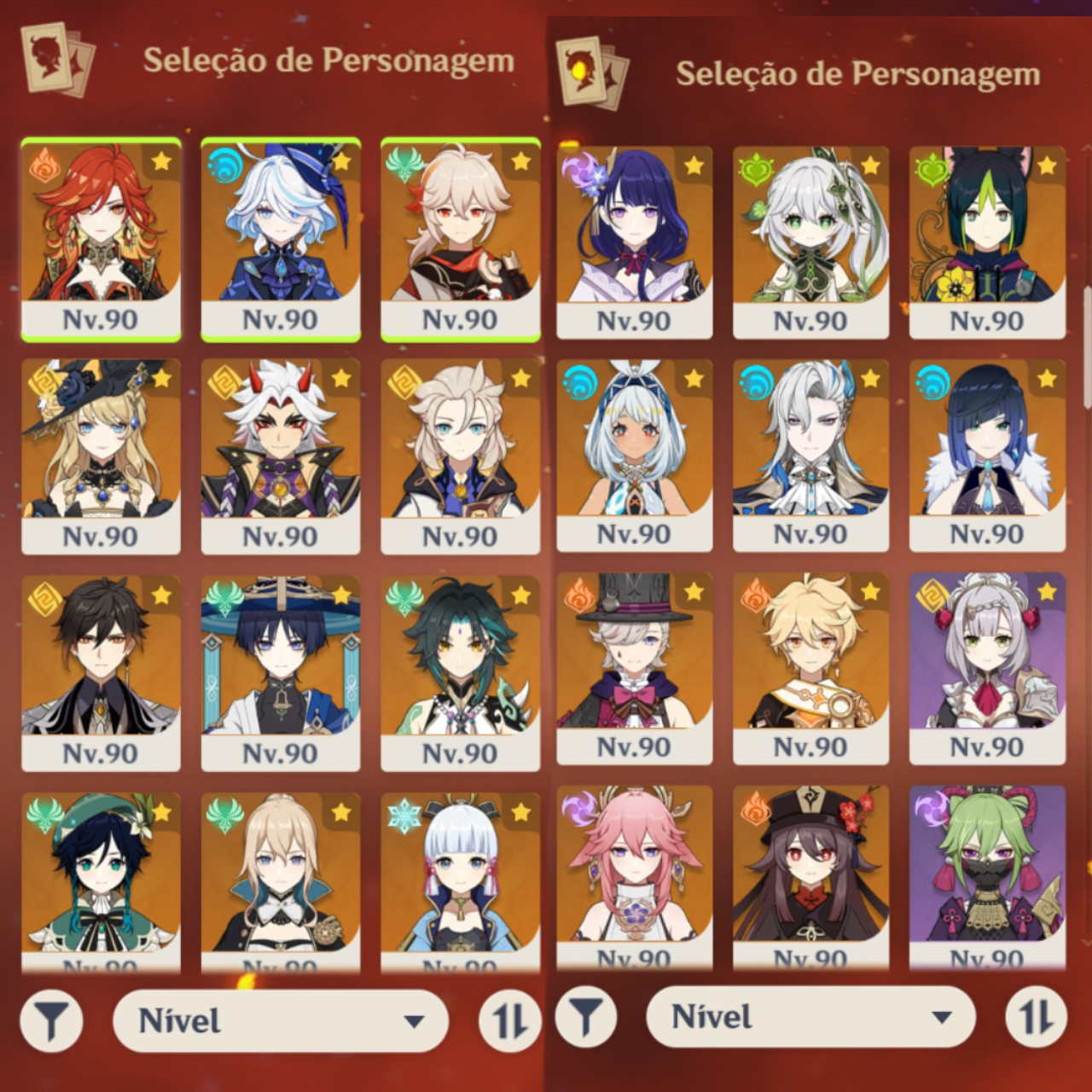 Vendendo Conta Genshin Impact (Ar 60/22 personagens T5/17 armas T5)