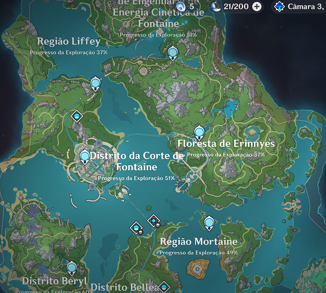 Conta genshin AR 58, Flins, Mavuika, Columbina, Ineffa, zhongli e outros!!