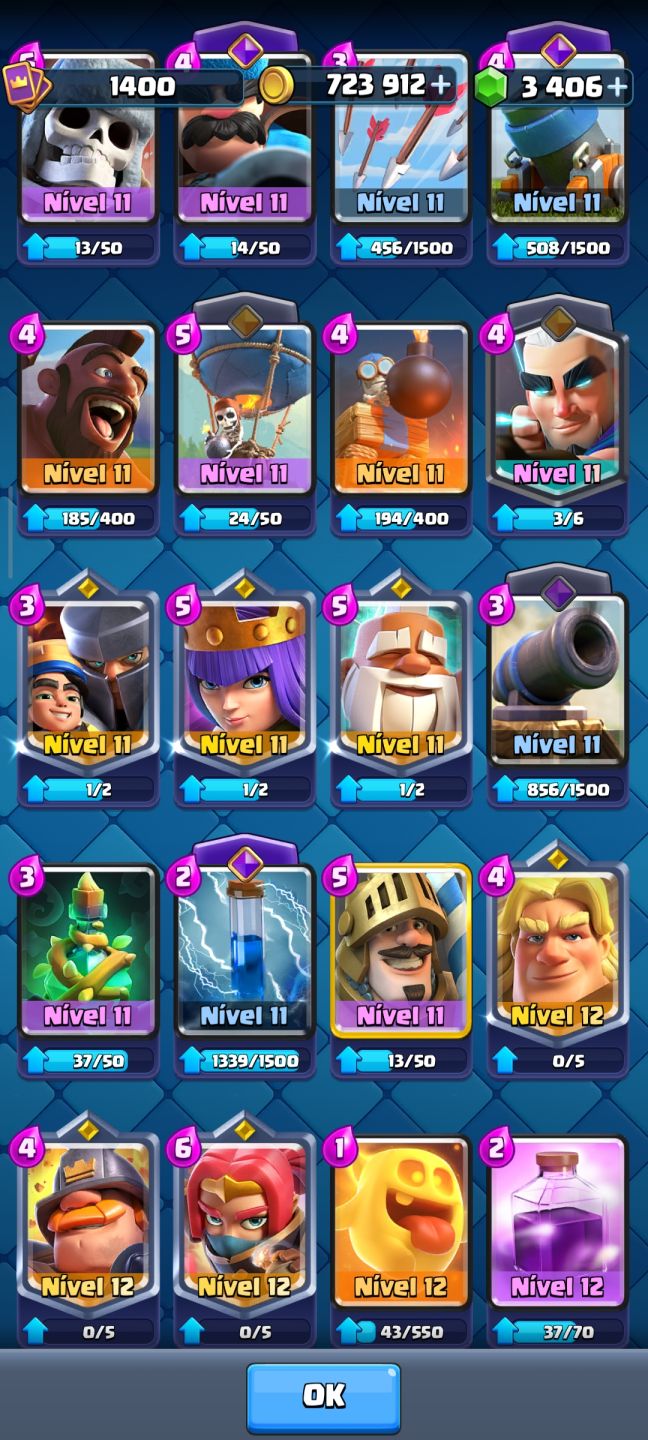 Conta de clash Royale muito top